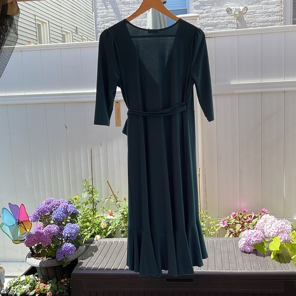 Kiyonna  - Whimsy Wrap Dress Hunter Medium - Picture 9 of 16